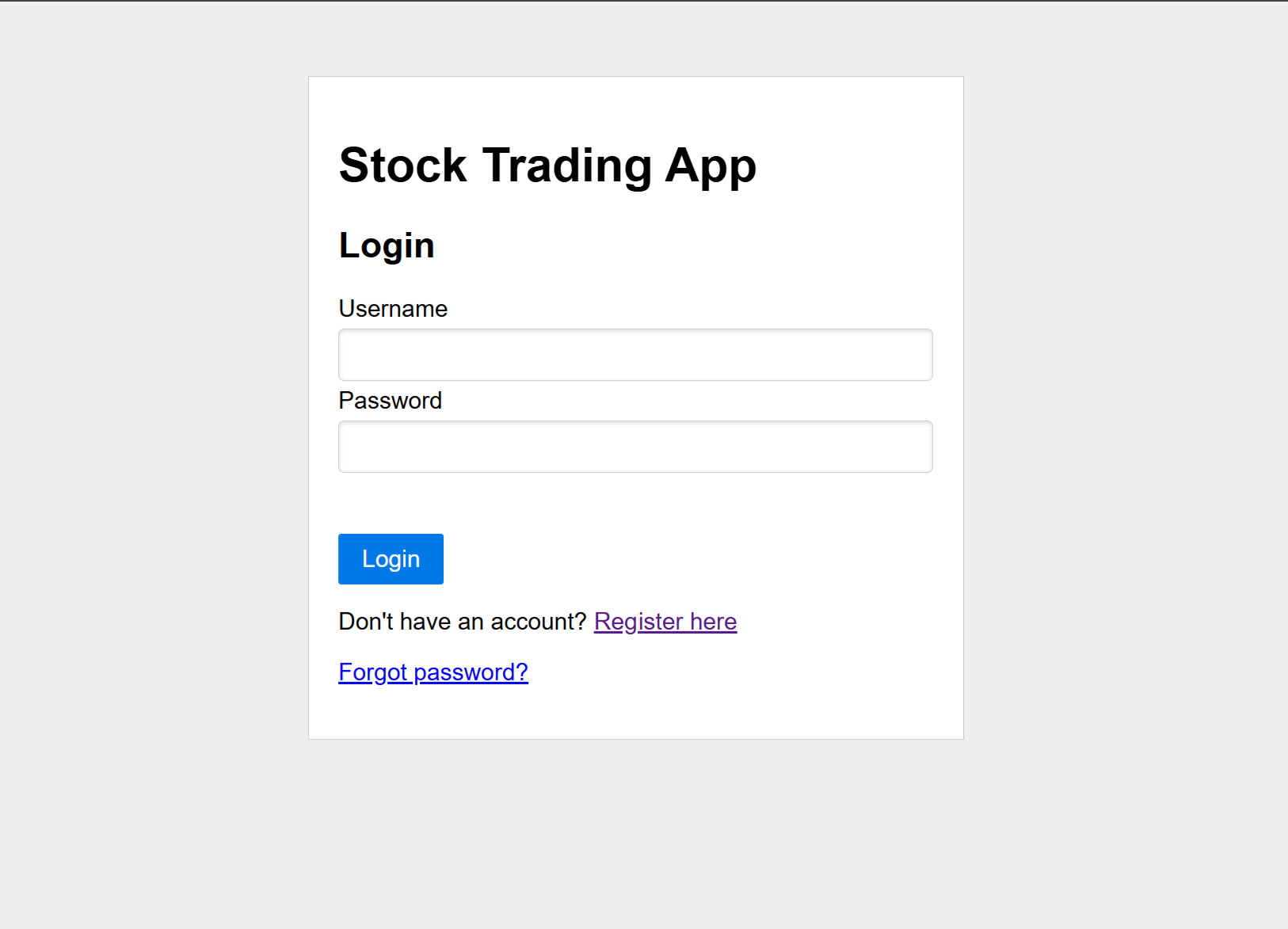 Fig 1. Login page